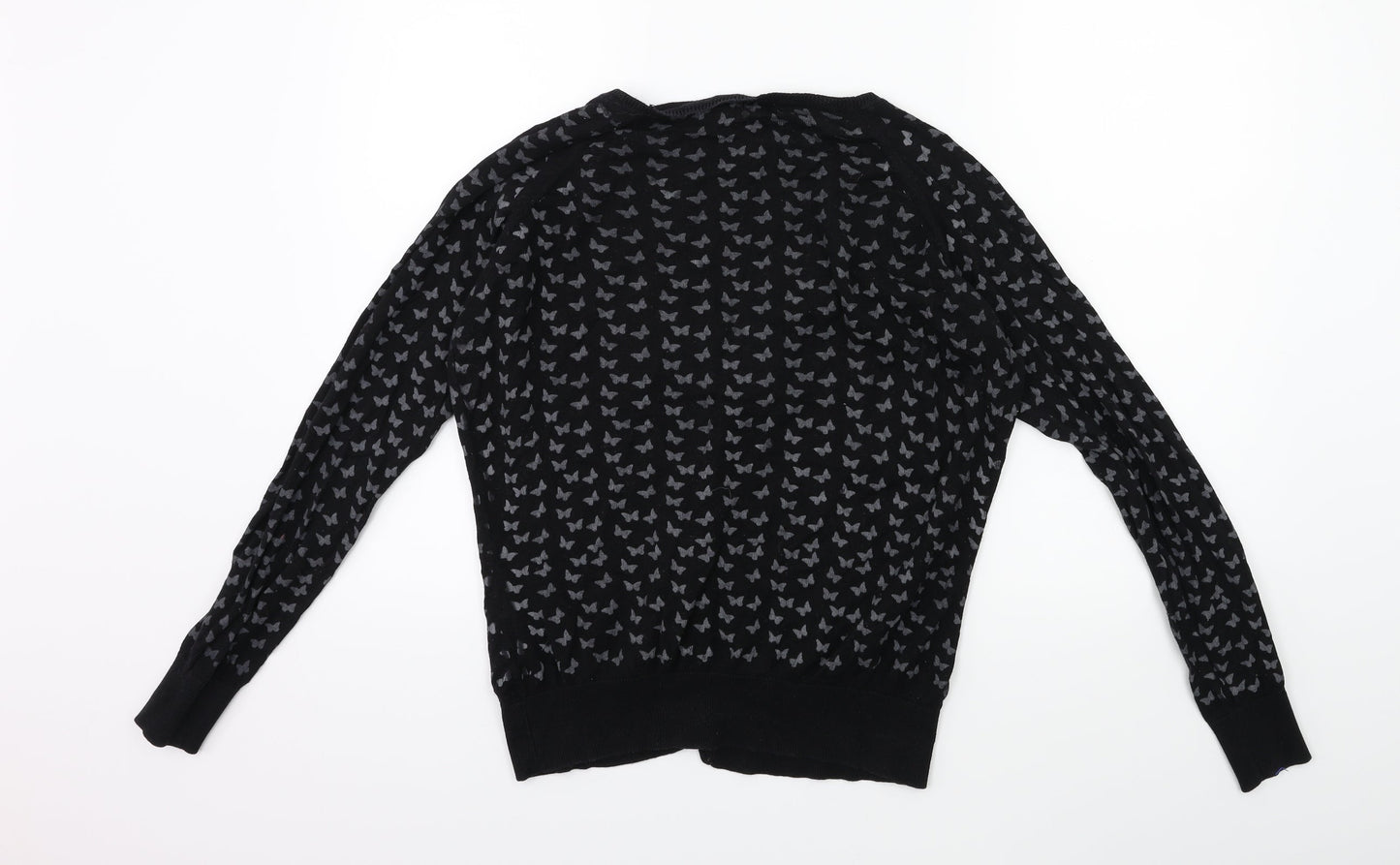 TEXT WOMAN Womens Black  Knit Cardigan Jumper Size L