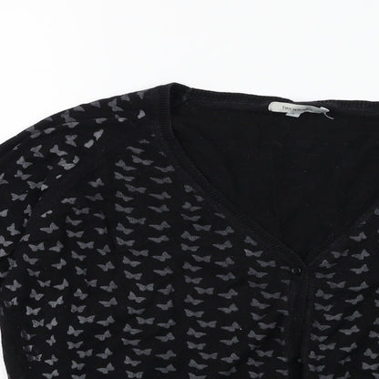 TEXT WOMAN Womens Black  Knit Cardigan Jumper Size L