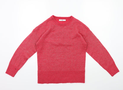 Marks and Spencer Girls Pink  Knit Pullover Jumper Size 12-13 Years