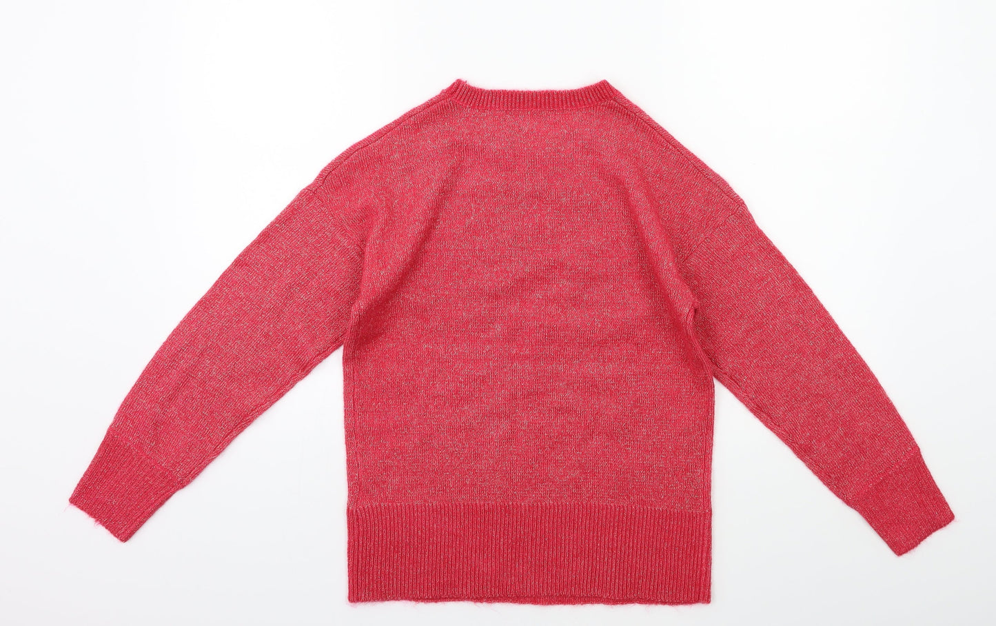 Marks and Spencer Girls Pink  Knit Pullover Jumper Size 12-13 Years