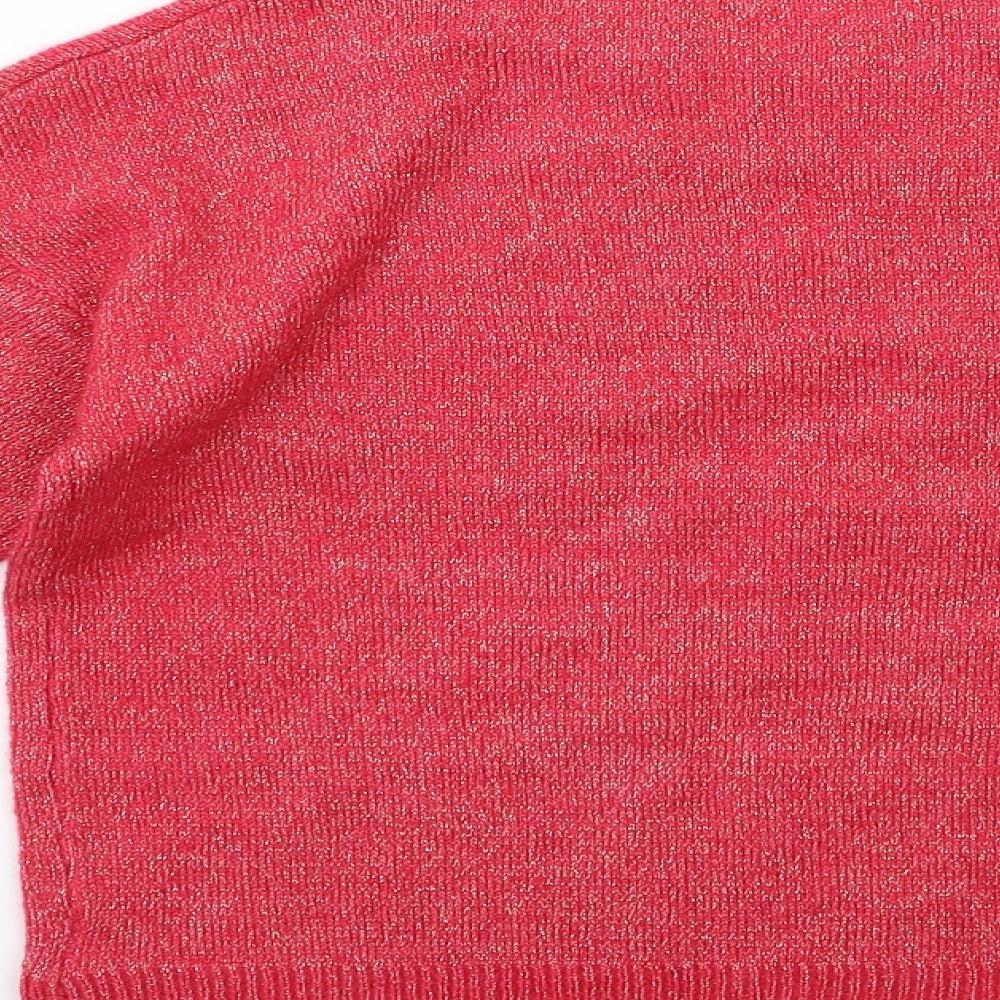 Marks and Spencer Girls Pink  Knit Pullover Jumper Size 12-13 Years