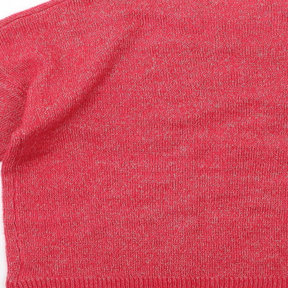 Marks and Spencer Girls Pink  Knit Pullover Jumper Size 12-13 Years