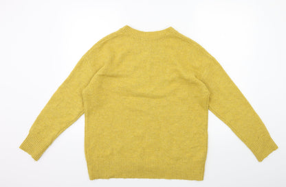 George Womens Yellow  Knit Pullover Jumper Size M