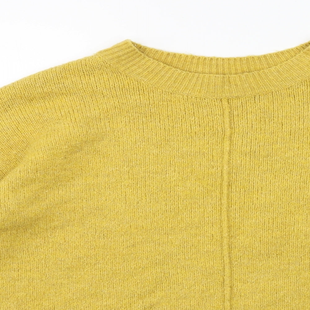George Womens Yellow  Knit Pullover Jumper Size M
