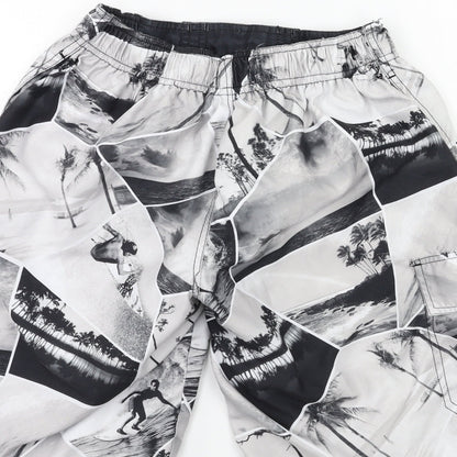New Look Boys Grey Geometric  Bermuda Shorts Size S