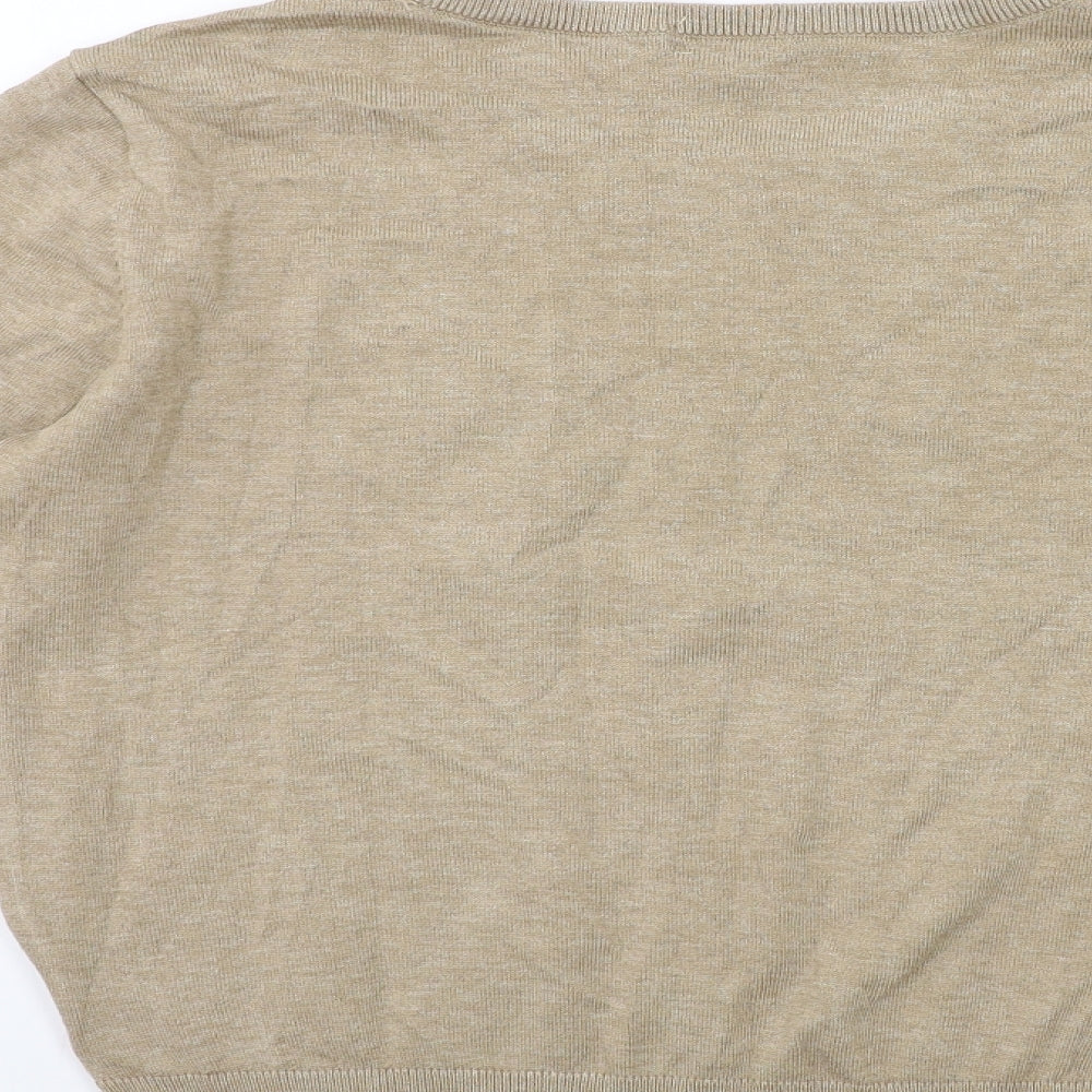 H&M Womens Beige  Knit Pullover Jumper Size S