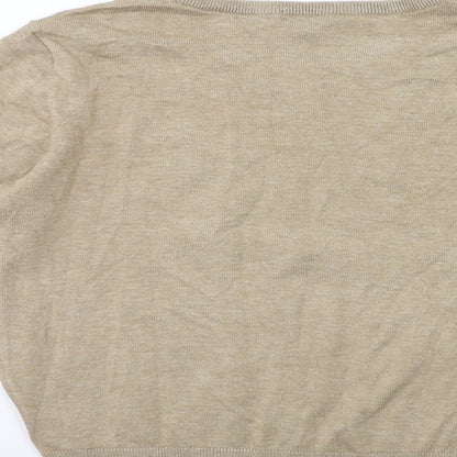 H&M Womens Beige  Knit Pullover Jumper Size S