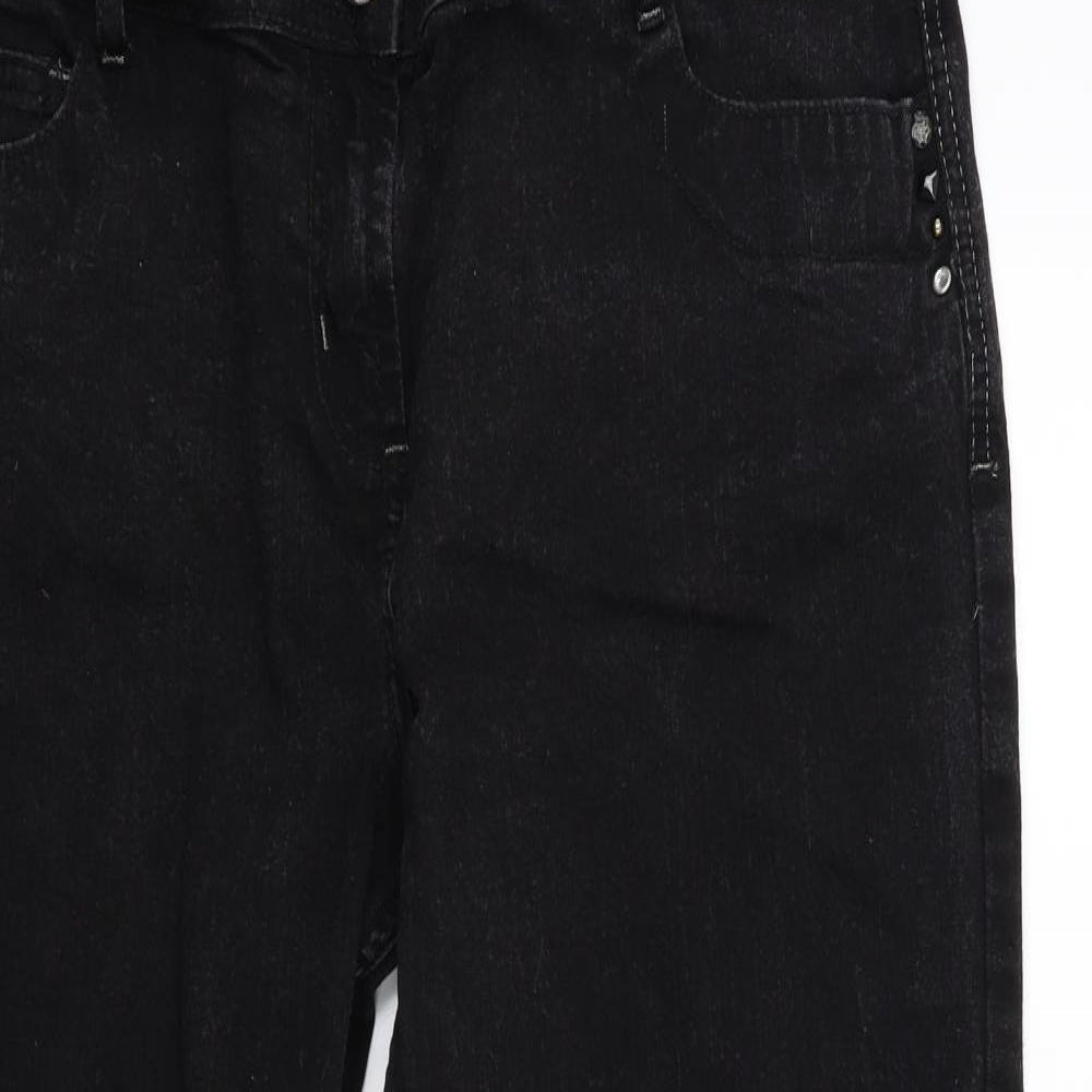 Cherokee Womens Black  Denim Skinny Jeans Size 36 in L29 in
