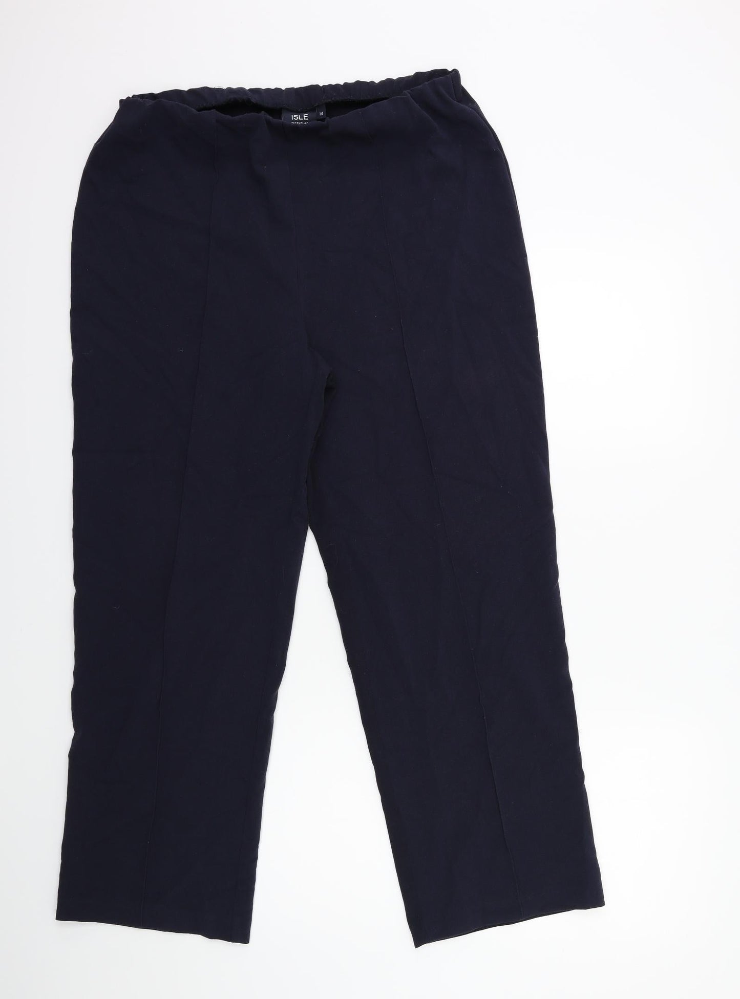 ISLE Womens Blue   Trousers  Size 14 L27 in