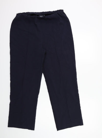 ISLE Womens Blue   Trousers  Size 14 L27 in