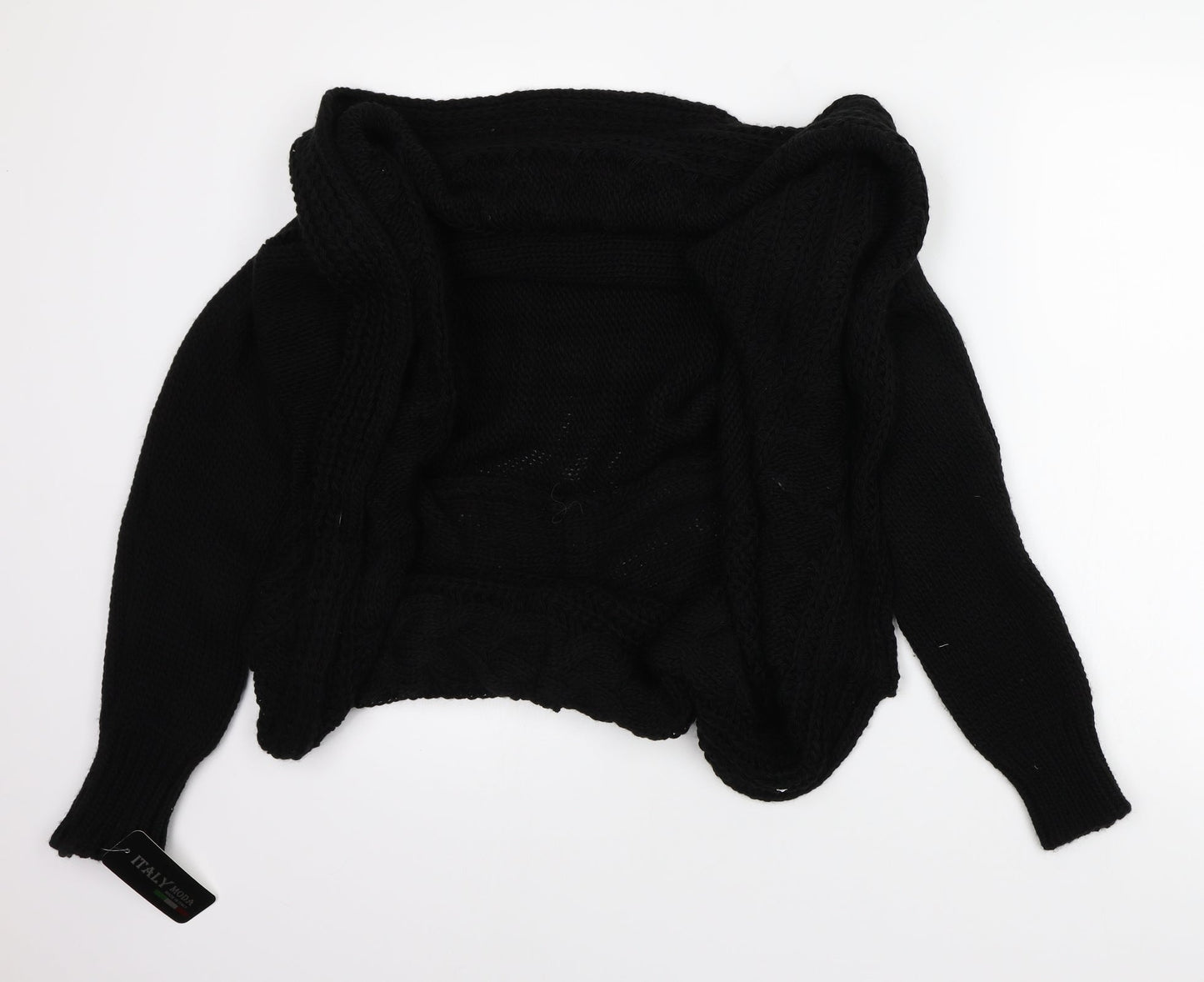 Italy Moda Womens Black   Cardigan Jumper One Size