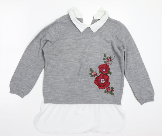 Select Womens Grey   Pullover Jumper Size 12