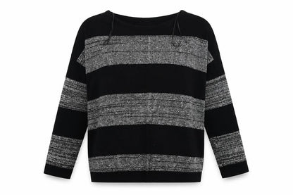Wallis Womens Black Striped  Basic T-Shirt Size M