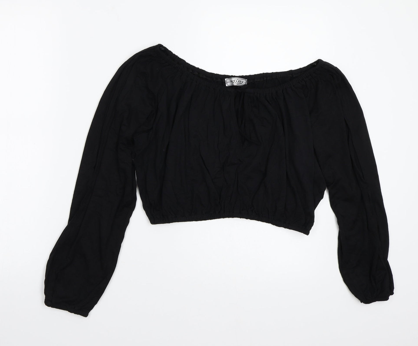 Body Womens Black   Basic Blouse Size 14