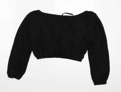 Body Womens Black   Basic Blouse Size 14