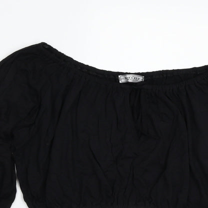 Body Womens Black   Basic Blouse Size 14