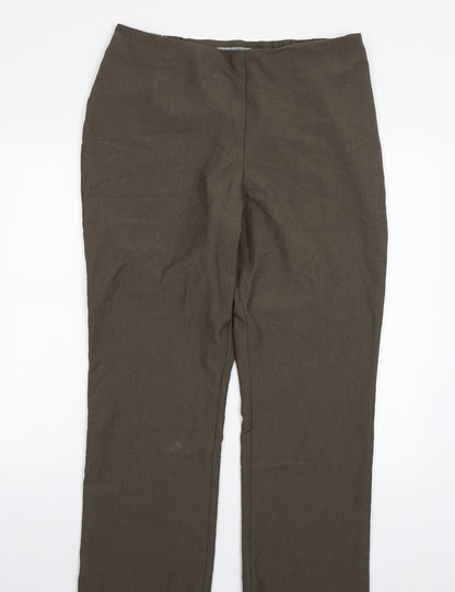 Womens UK Size 16 Marks and Spencer Regular Fit  Green Trousers