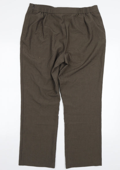 Womens UK Size 16 Marks and Spencer Regular Fit  Green Trousers