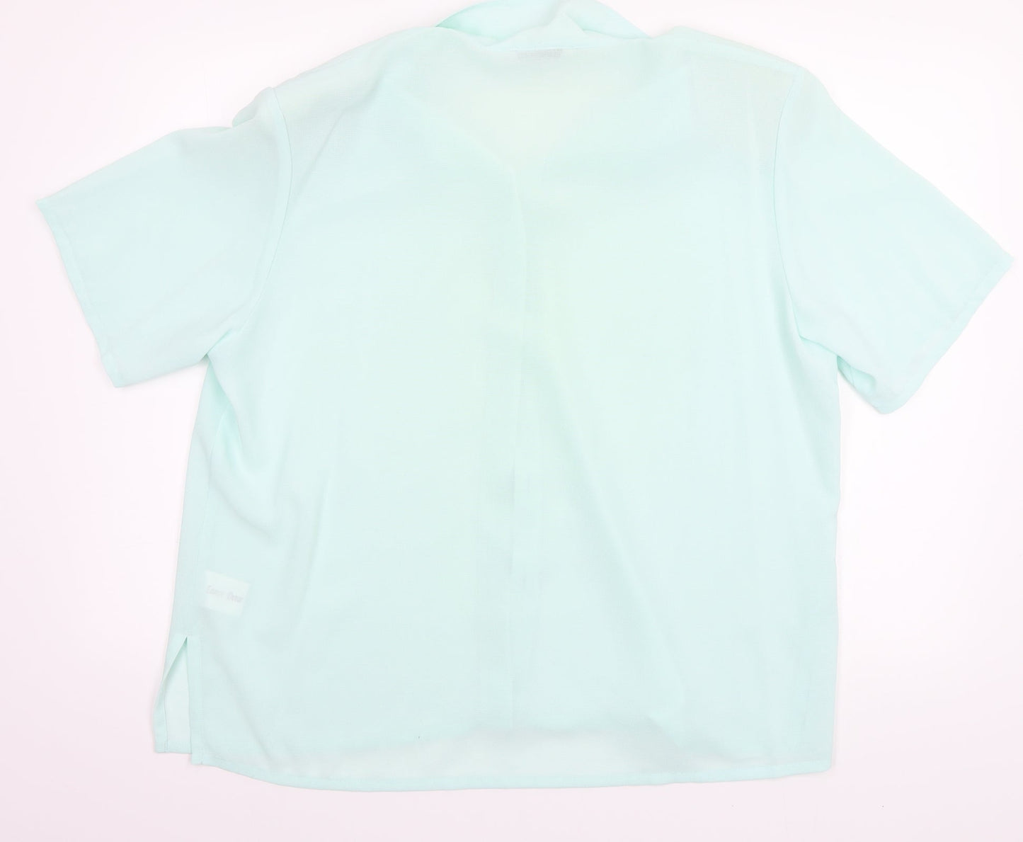 Womens UK Size 20 Lauren Duvar Green Basic Button-Up