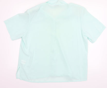 Womens UK Size 20 Lauren Duvar Green Basic Button-Up