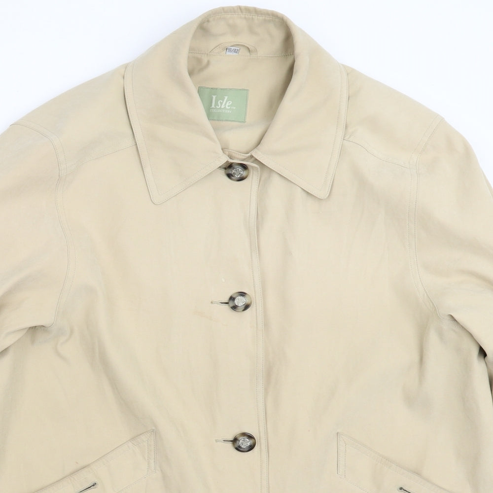 Womens UK Size 16 Isle Beige Jacket