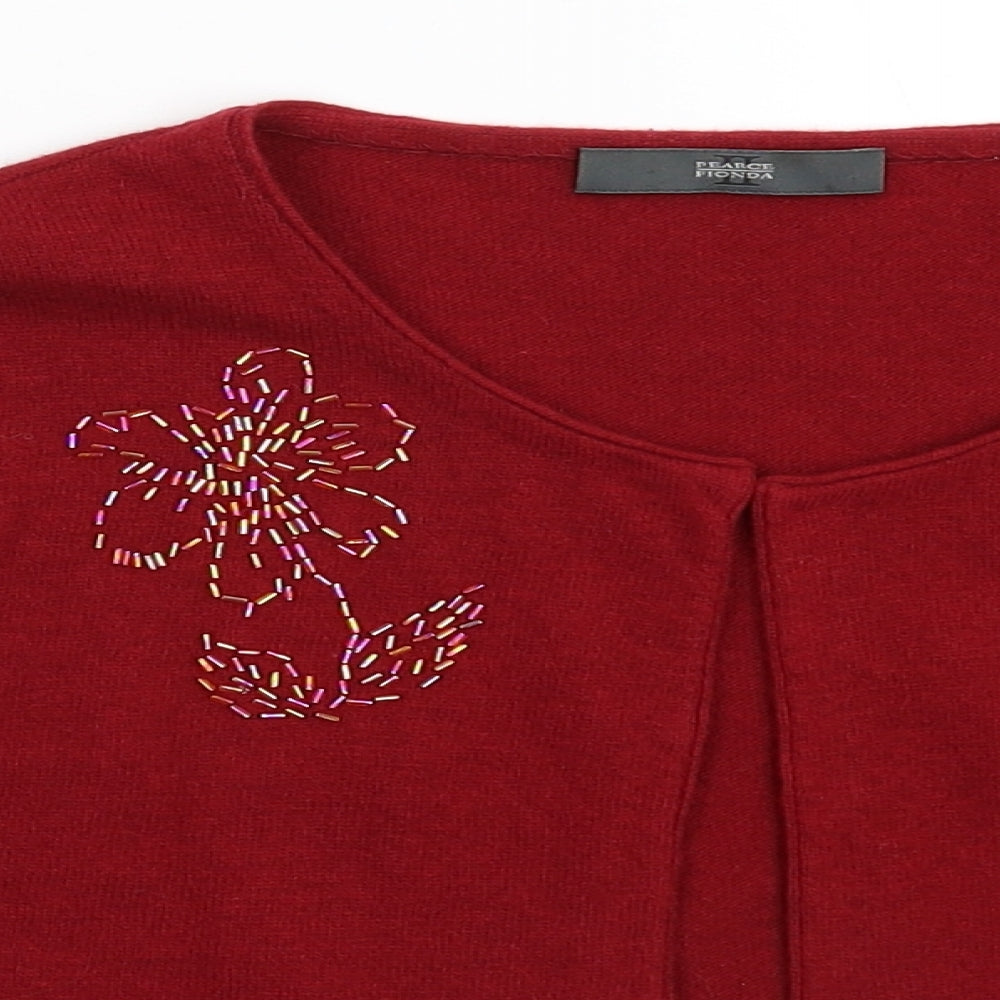 Pearce Fionda Womens Brown  Knit Cardigan Jumper Size L
