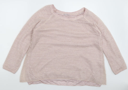 Preworn Womens Pink  Knit Pullover Jumper Size 20