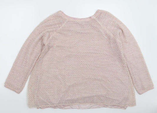 Preworn Womens Pink  Knit Pullover Jumper Size 20