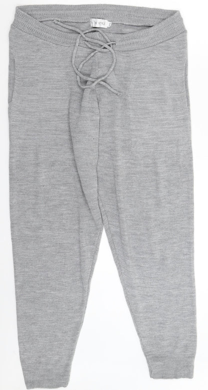 Womens UK Size 12 In the Style Slim Fit Sweatpants Grey Trousers