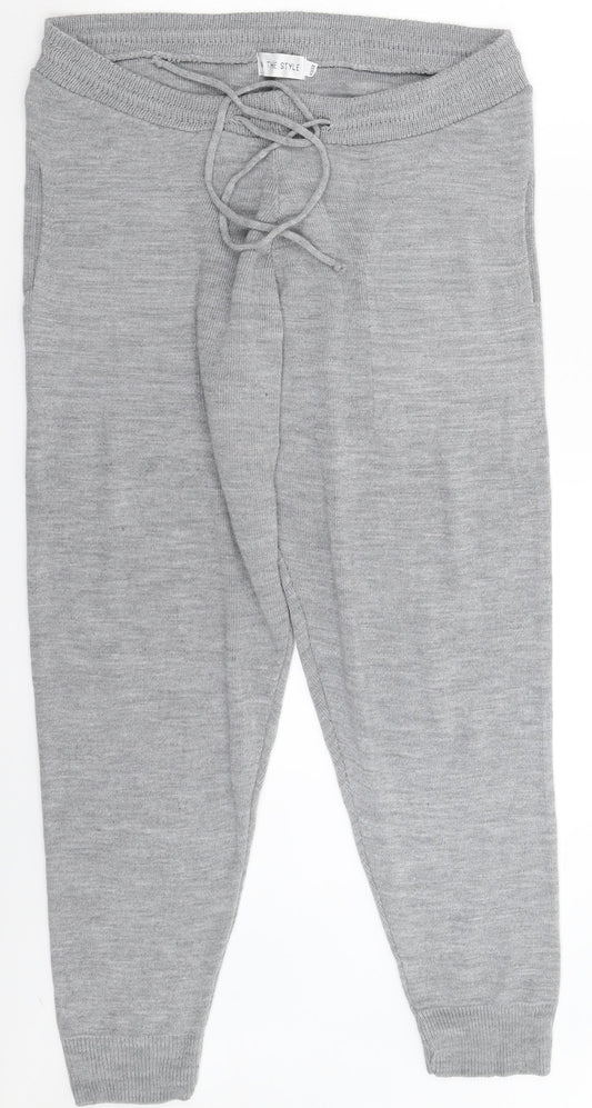 In the Style Womens Grey   Sweatpants Trousers Size 12 L29 in