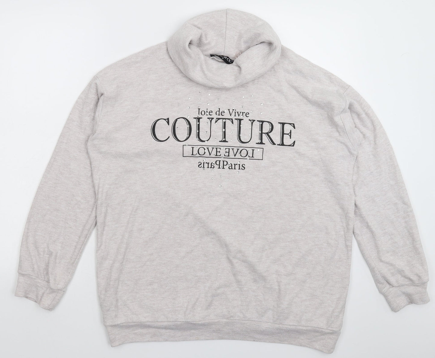 Select Womens Grey   Pullover Sweatshirt Size M