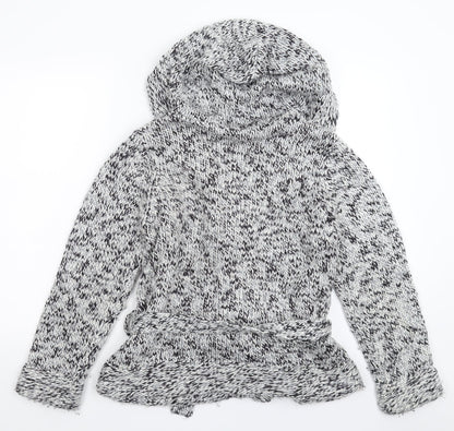 New Look Womens Grey  Knit Jacket Coatigan Size 14