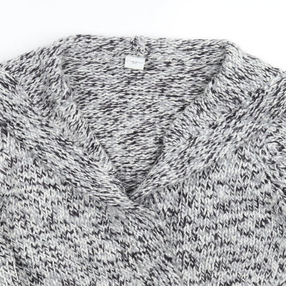 New Look Womens Grey  Knit Jacket Coatigan Size 14