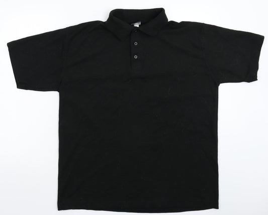 Uneek Mens Black    Polo Size XL