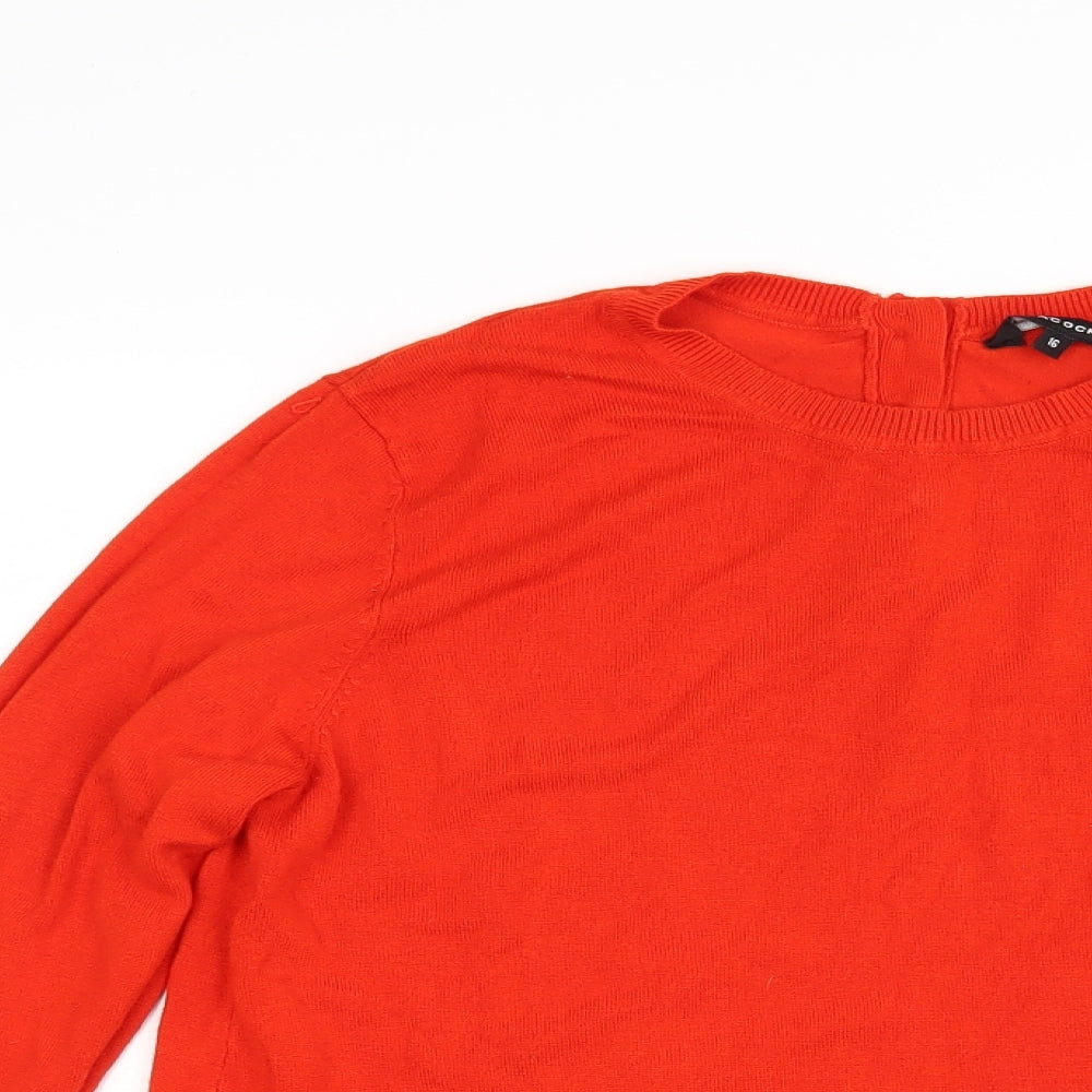 Peacocks Womens Red   Pullover Jumper Size 16