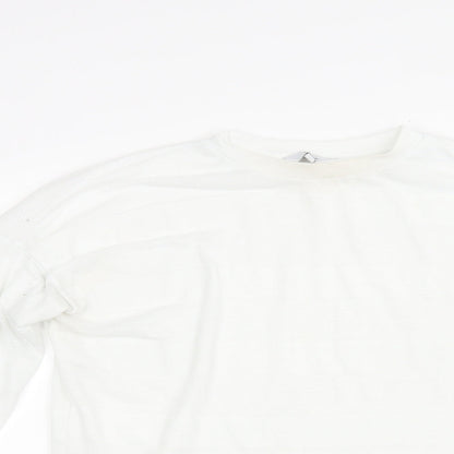 Womens UK Size 14 NEXT White Pullover Sweatshirt