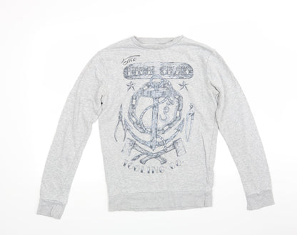 Cedarwood State Mens Grey Pullover Sweatshirt Size XS