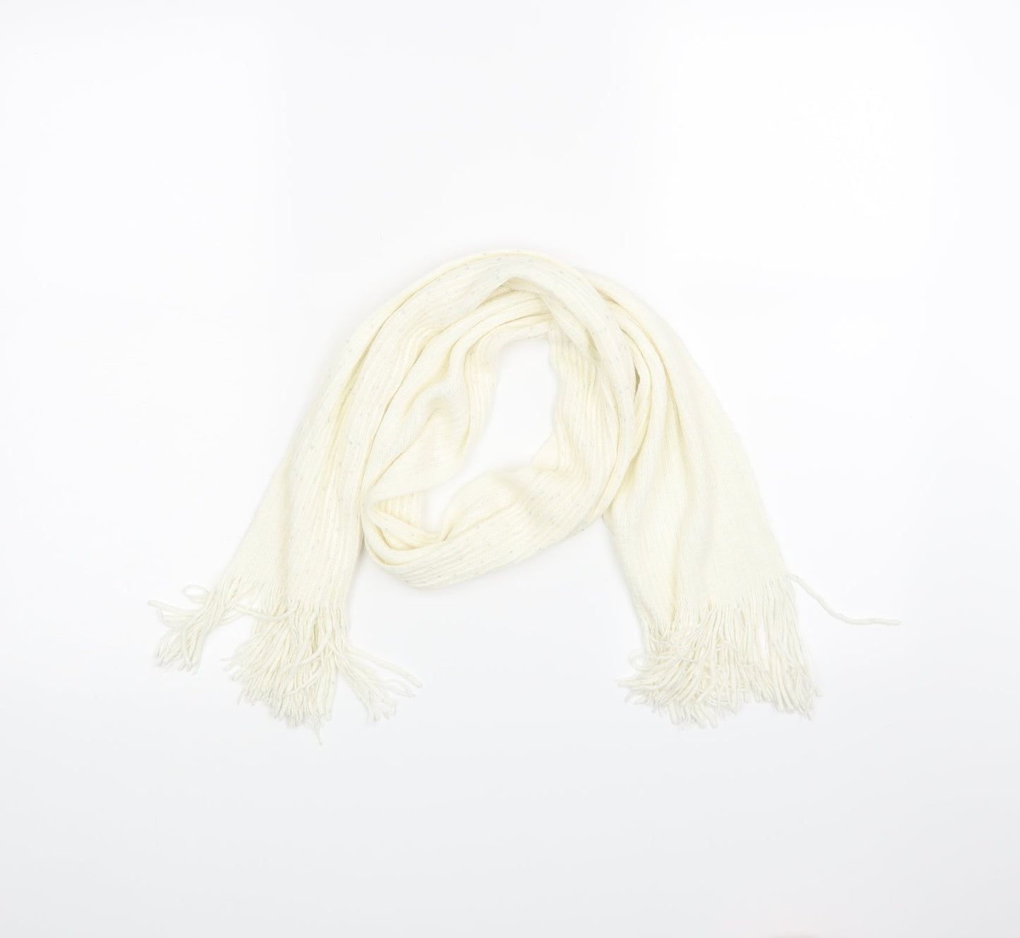 Preworn Womens White    Scarf