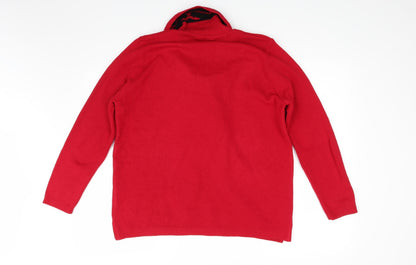 Envy us Womens Red  Knit Pullover Jumper Size XL