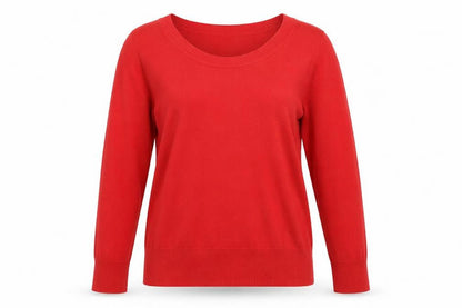 George Womens Red  Knit Pullover Jumper Size 14