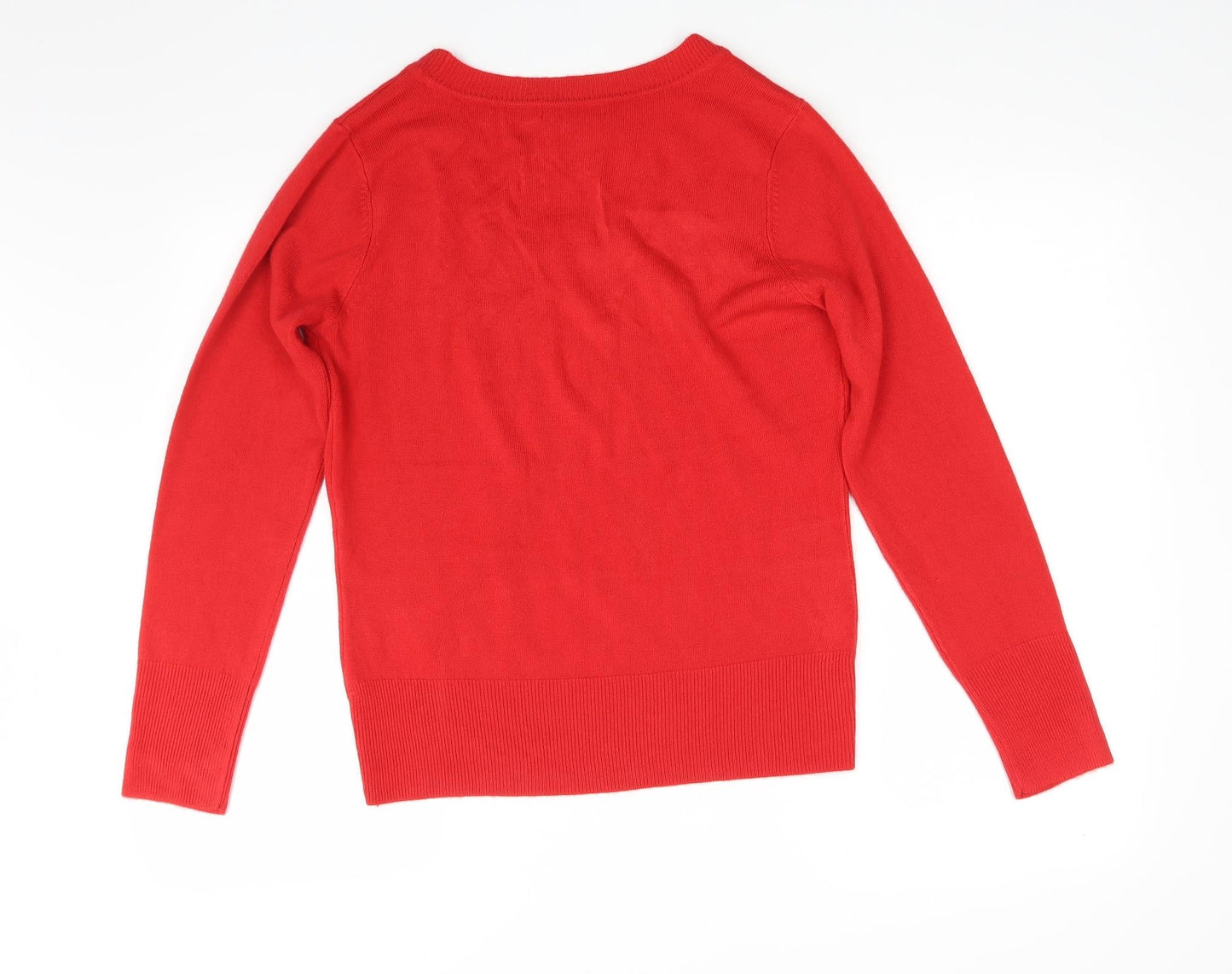 George Womens Red  Knit Pullover Jumper Size 14