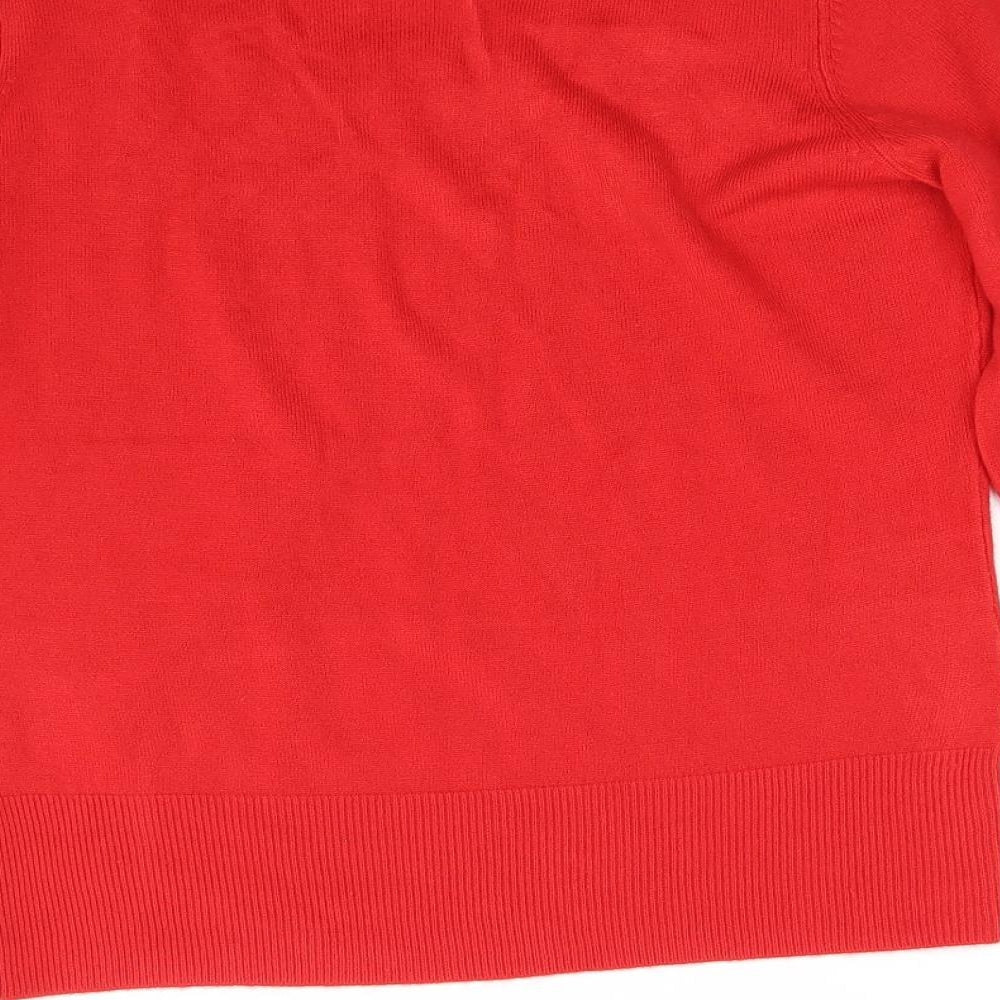George Womens Red  Knit Pullover Jumper Size 14