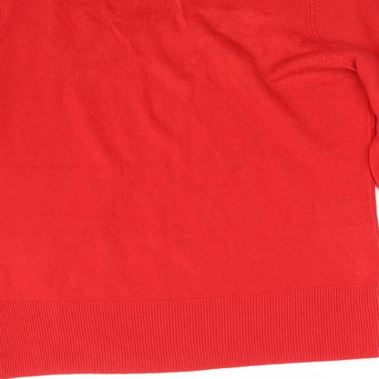 George Womens Red  Knit Pullover Jumper Size 14