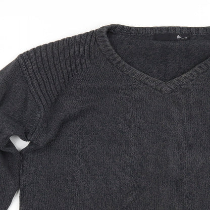 BHS Mens Grey  Knit Pullover Jumper Size S