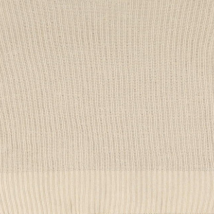 Brand and care label for Miss Selfridge women’s beige knit jumper, size UK 12
