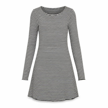 Divided Womens White Striped  A-Line  Size 8