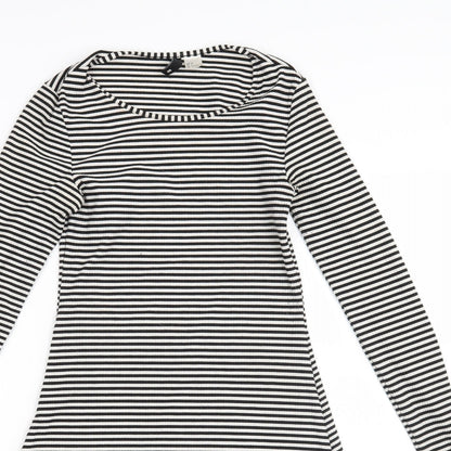 Divided Womens White Striped  A-Line  Size 8