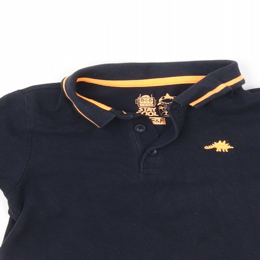 F&F Boys Black   Basic Polo Size 2 Years