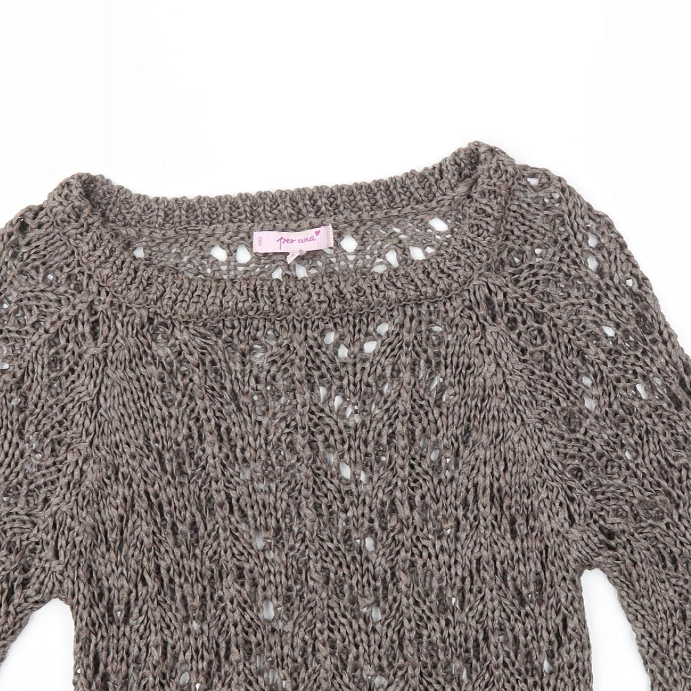 Marks & Spencer Womens Brown   Pullover Jumper Size M