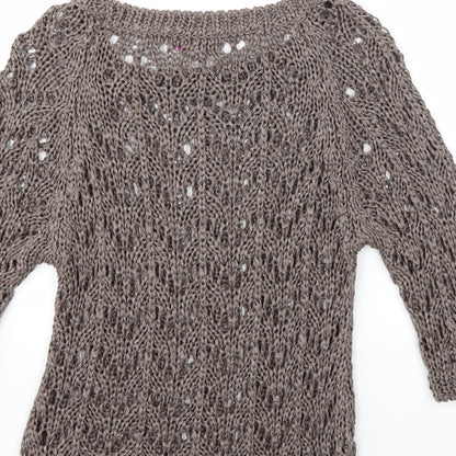 Marks & Spencer Womens Brown   Pullover Jumper Size M